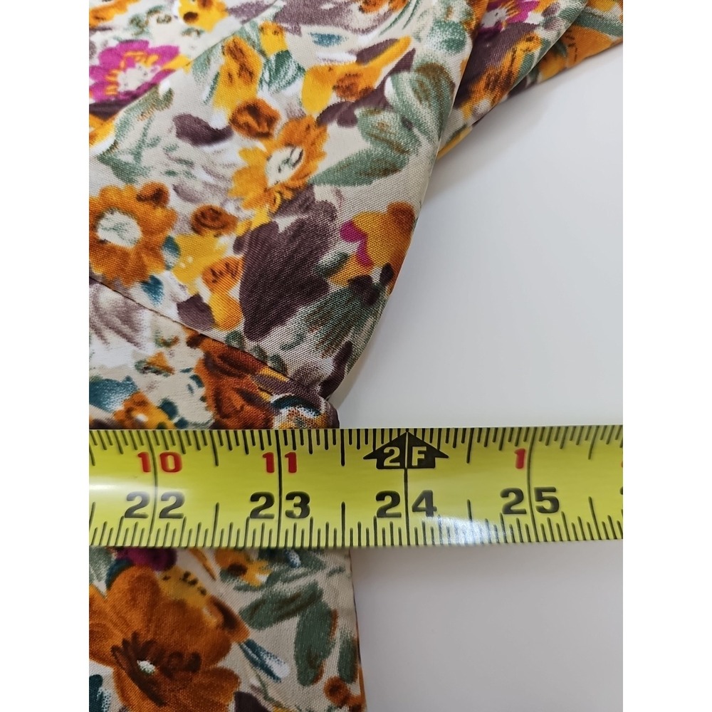 Lady Floral Blouse Long Sleeve Loose Boho Cottagecore Hippie Gypsy Swing Size XL - Picture 10 of 13